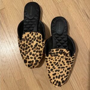 Birdies cheetah print slipper mules The Phoebe
